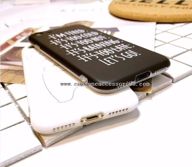 Enkel sort og hvid TPU tilbage Cover For iPhone 7/7Plus sag