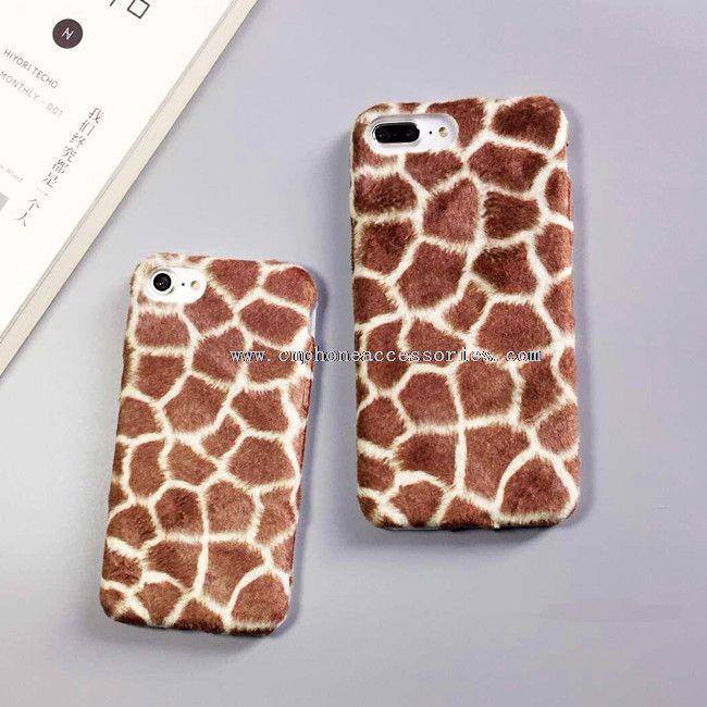 Varme plysj Leopard Full dekke mobiltelefon silikondekselet for iPhone 7/7 Plus