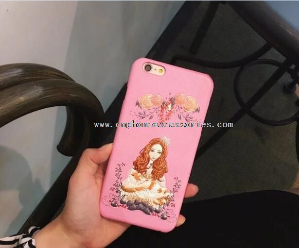 3D Beautiul Rose fille modèle Case pour iPhone6 pour pc iPhone7 étui rigide