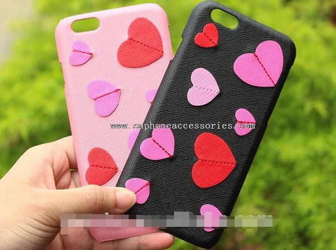 3D coração celular difícil cobrir PC telefone Case para iPhone 6