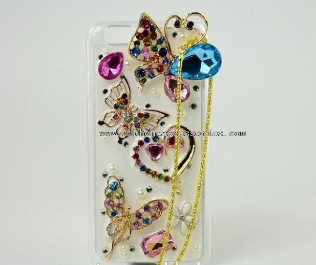 Bling cristal volta caso para iphone 6