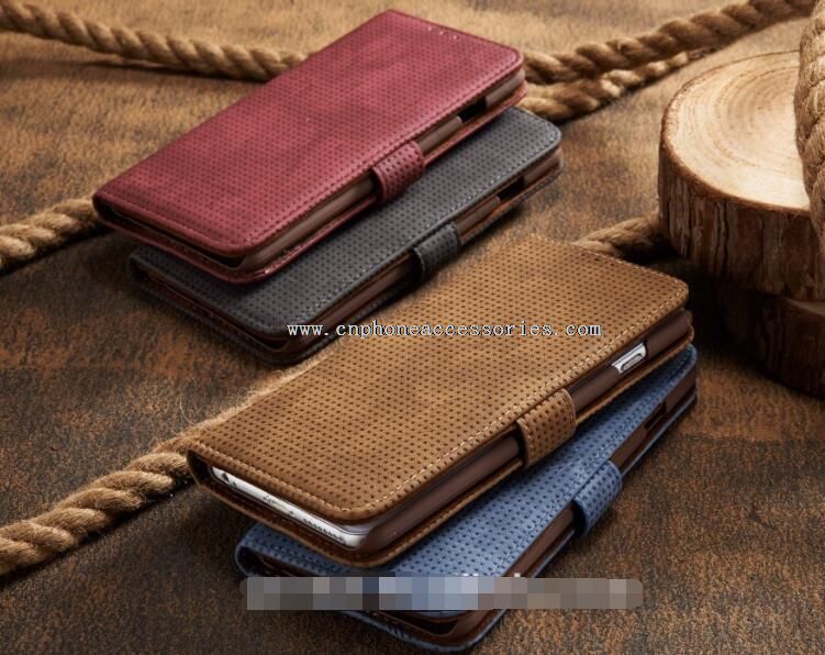 Pendinginan lubang Leather telepon Case untuk iPhone 7 kasus