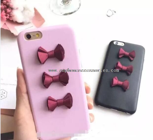 untuk iPhone7 PU kulit kasus lucu busur kasus