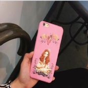 3D Beautiul Rose fille modèle Case pour iPhone6 pour pc iPhone7 étui rigide images