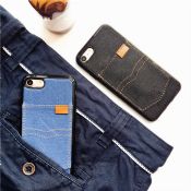 Leather Jeans Drop Resistance Soft Sleeve Phone Case for iPhone 7 Plus images