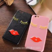 Caso de lábio padrão para mulheres pu de couro para iPhone6 para iPhone7 pc Hard Case images