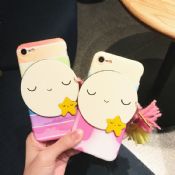 Lovely Star Smile Face Fringed Hair Ball Case for iPhone 7/7 Plus images