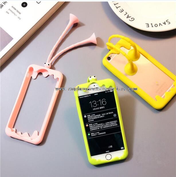 Funda soporte de teléfono de silicona para iPhone 7