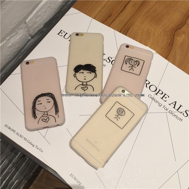 Simples casal caso Ultra fino completo cobre macio telefone capa de Silicone para iPhone 7