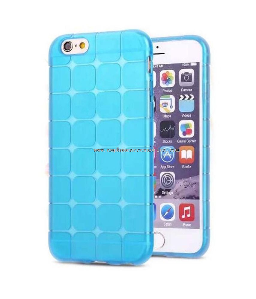 TPU Case kapak için iPhone 6 Rubiks küp desenli