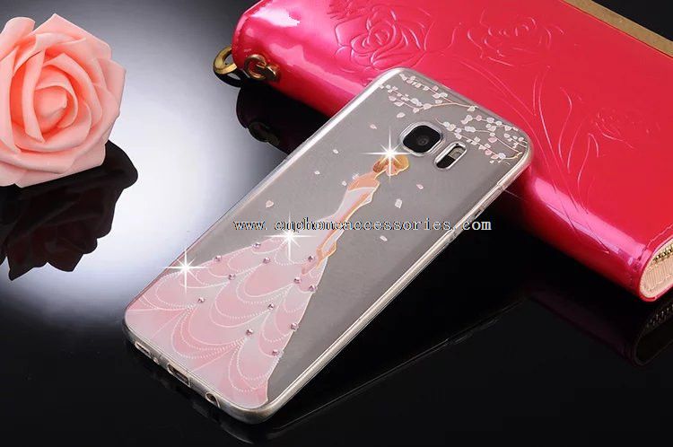 Etui de téléphone Mobile TPU cristal diamant