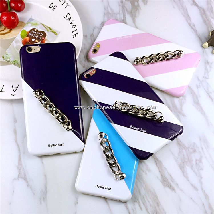 Double Color Chain Full Wrapped TPU Phone Case for iPhone 6