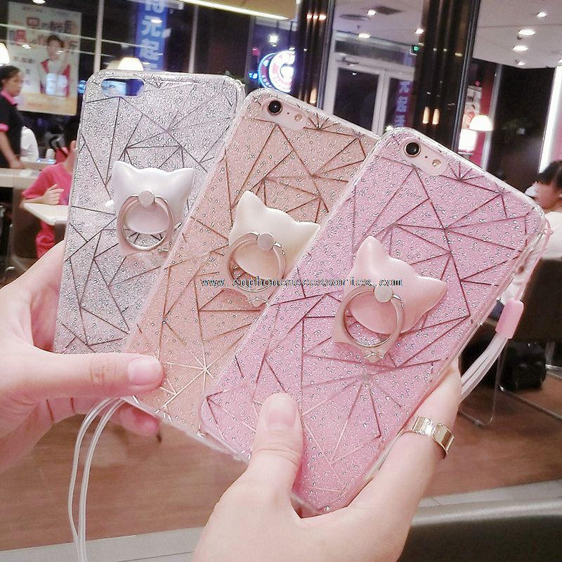 Hanging Rope Ring Protective Case for iPhone 6s plus