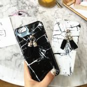 Siyah ve beyaz silikon mermer püsküllü tam sarılmış damla direnç yumuşak IMD kutu için iPhone 6/6s artı images