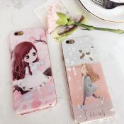 Cartoon Mädchen Silikon Handytasche für iPhone6s 6plus images