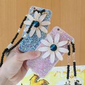 Glitter bubuk penuh ditutupi pelindung kasus silikon untuk iPhone 6 images