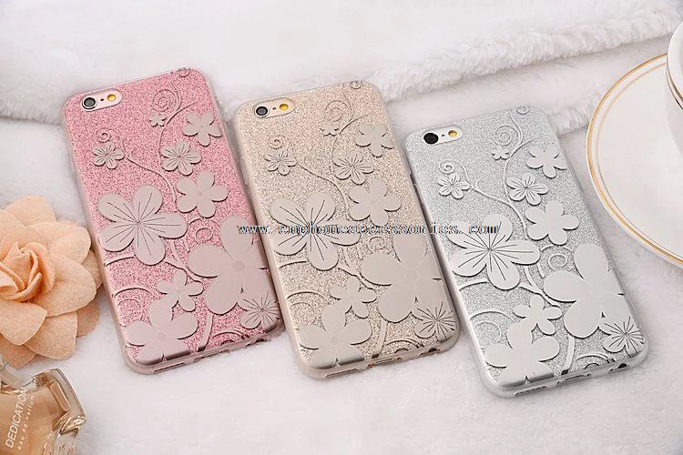 TPU+Acrylic Glitter Powder Moblie Phone Case for iPhone 6