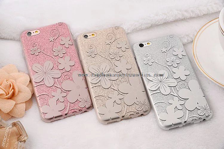 TPU + Acrylic Glitter bubuk First Phone Case untuk iPhone 6