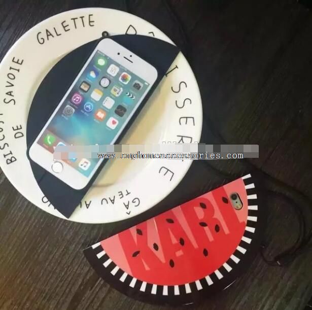 Melon d’eau forme silicone dos couverture téléphonie cas pour l’iPhone 6