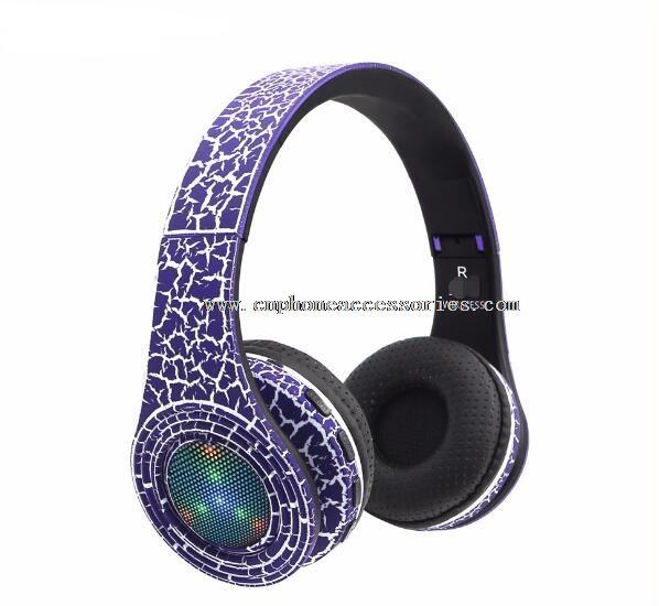 headband with FM TF function LED headphones