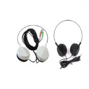 headset with small over ear design and metal wire images