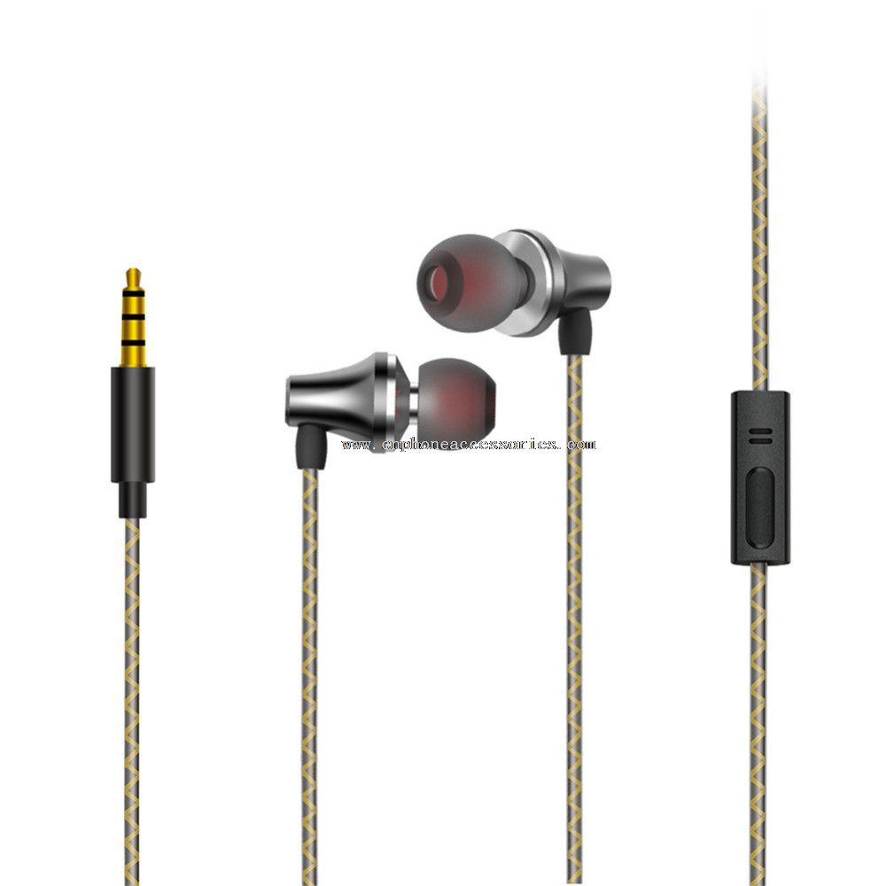 Com fio com microfone, fone de ouvido Sport