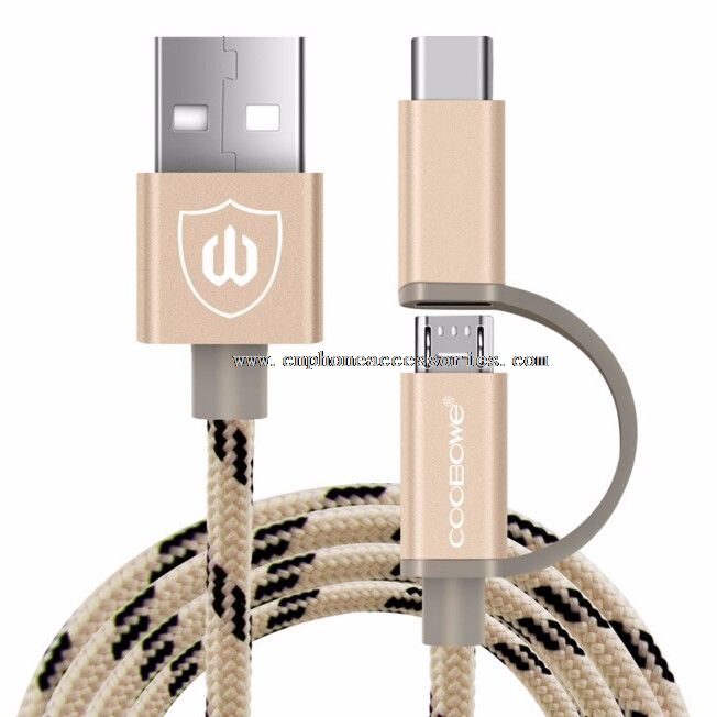 2 en 1 usb cable de datos de sincronización