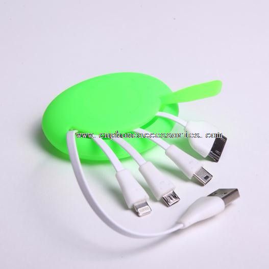 3 en 1 multiple usage téléphone mobile sync de données usb câble de chargement