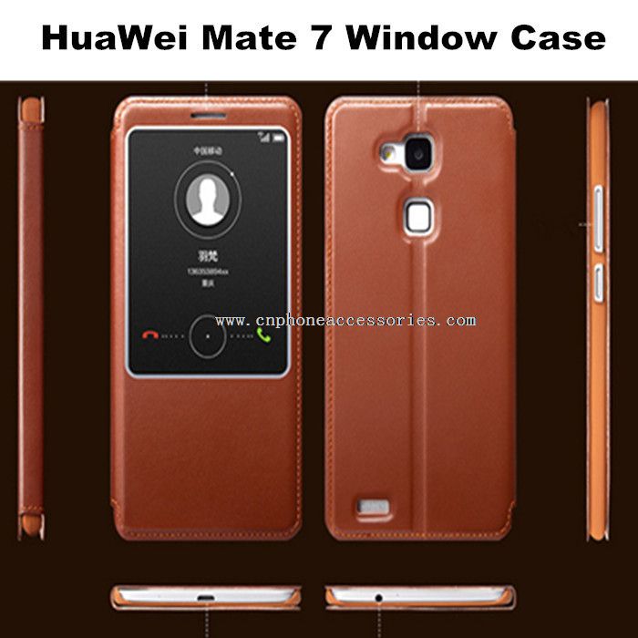 Cuir cas pour huawei mate 7