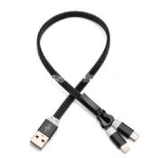 2 i 1 dragkedja USB-kabel images