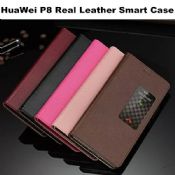 Open Window Smart Cover Genuine Leather Case For Huawei P8 images