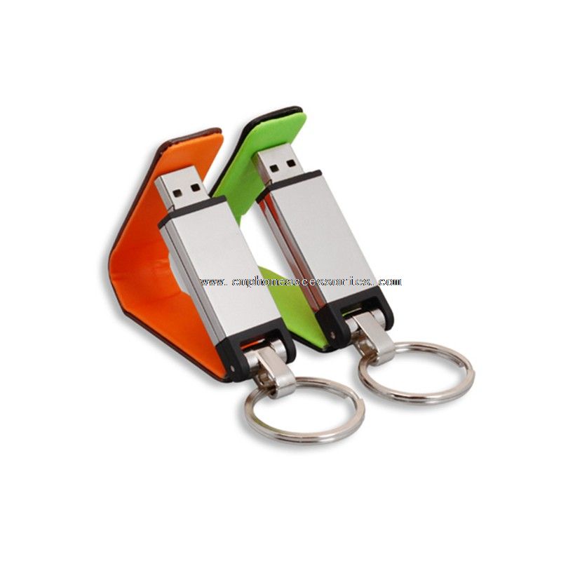 Metal y cuero USB Flash Drive
