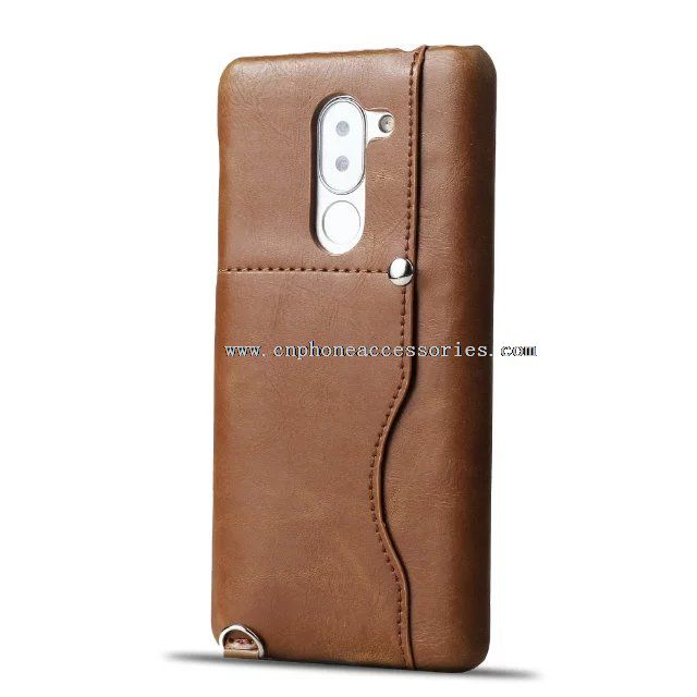 PU Leather Case kulit dengan slot kartu untuk Huawei