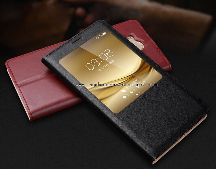Window Leather Case Flip Cover For Huawei Mate 8
