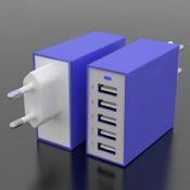 5 USB Ports Wall Charger For Mobile Phone images