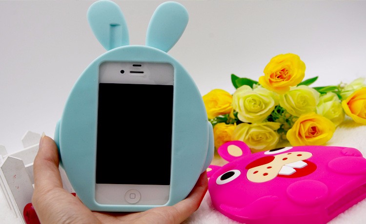 3D carton silicone phone case for iphone 7