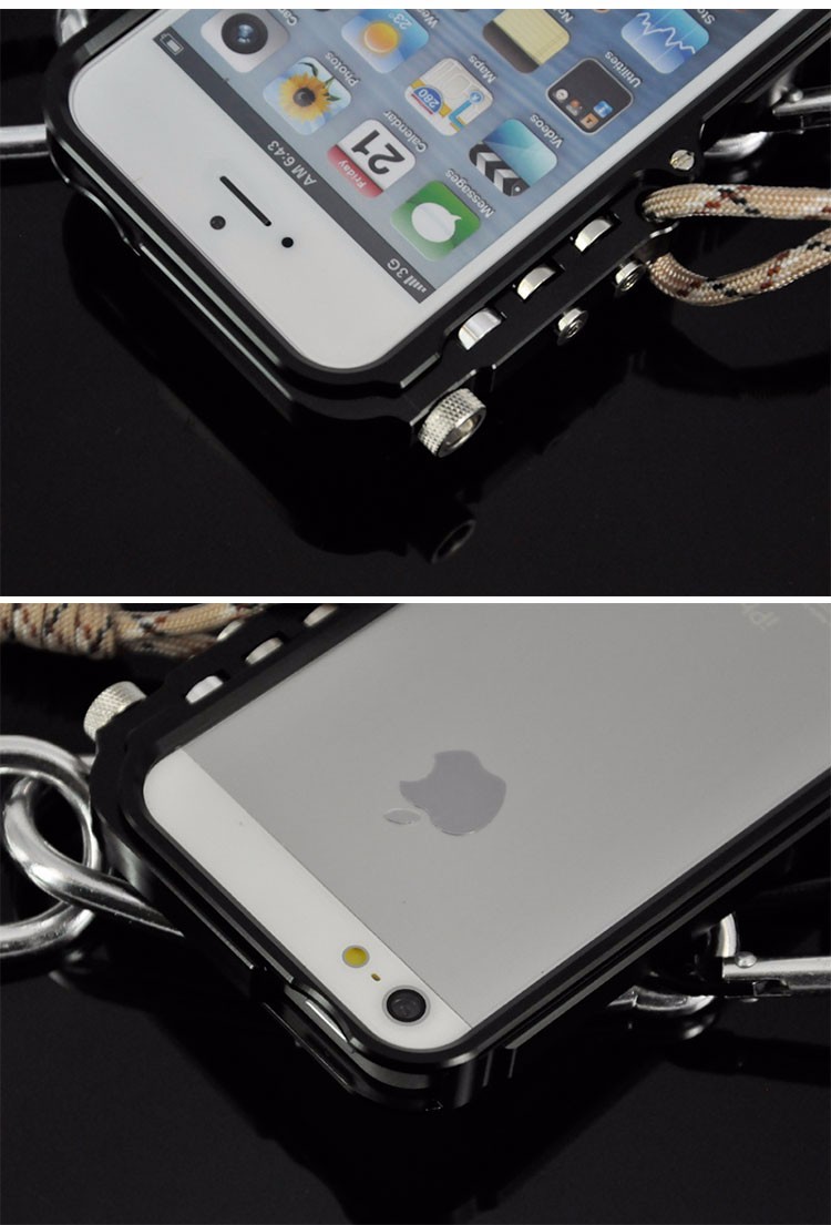 caso do para-choques de alumínio para iphone 5