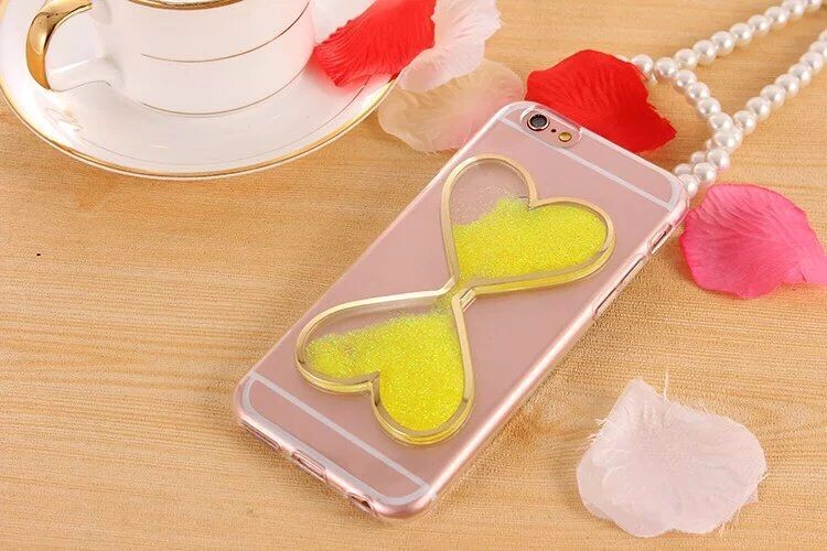 liquid moving star transparent beautiful Dual smart phone case 