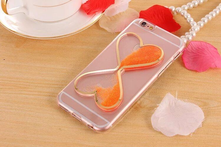 liquid moving star transparent beautiful Dual smart phone case 