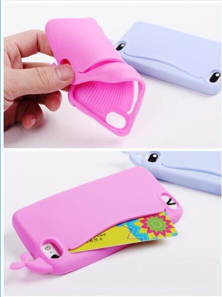 lovely whale design silicone phone case 