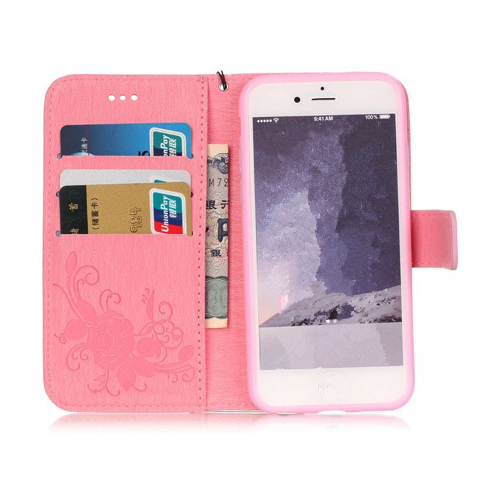 flowers flip pu leather Case 