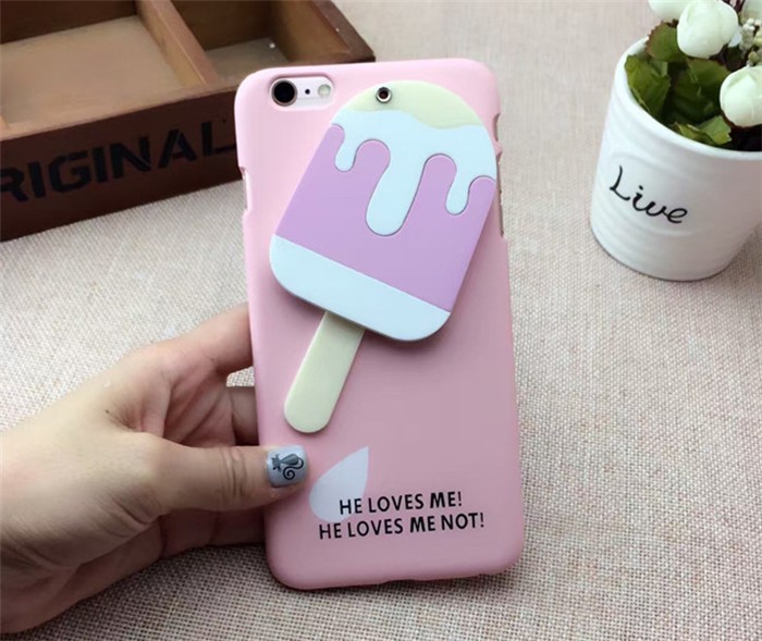 pink color cover cute case for iphone 6 6s plus