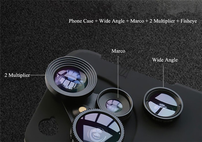 3 in 1 kamera lensa kasus untuk iphone 6s 6 ditambah
