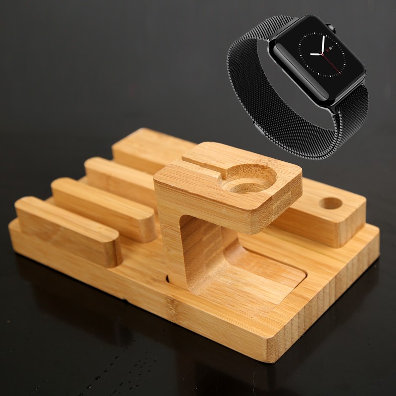 Wood Charging Dock Stand with good package
