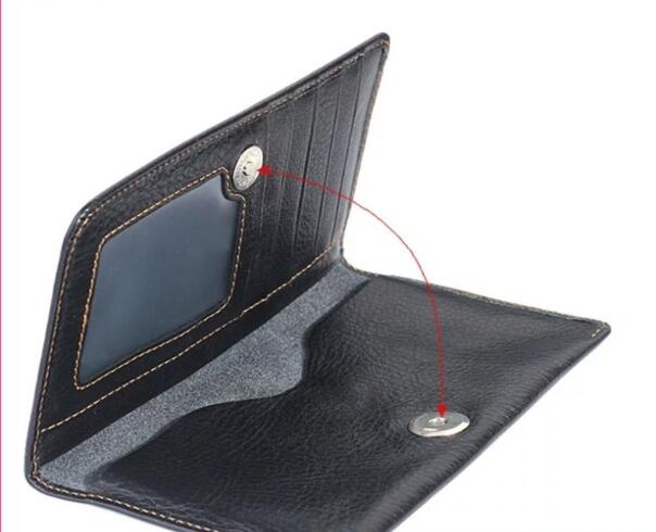 Leather Wallet Cas Pour Smart Phone Bag