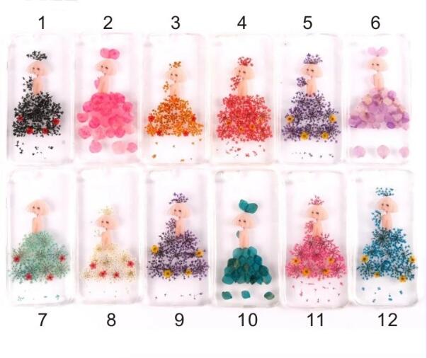  Kwiaty Dziewczyna Miękkie Crystal TPU Case pod Kątem iPhone 5, 6, 6 Plus 