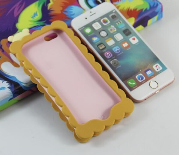 Poartă Biscuiti Silicon Caz Pentru iPhone 6 6 Plus