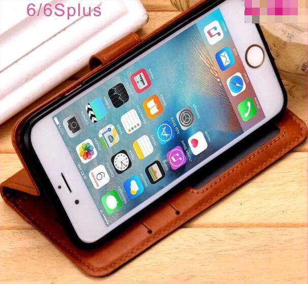 Slot Wallet Læder Case For iPhone 6 6 Plus