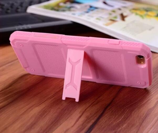 2 i 1 TPU + PC Telefon stødsikker stand cover til iphone6