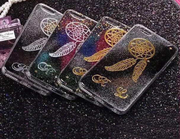  Bling Glitter Degrade Yıldız TPU Dava İçin iPhone 6 / 6Plus